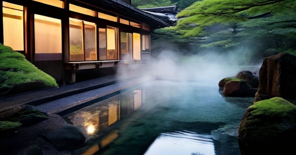 温泉の風景